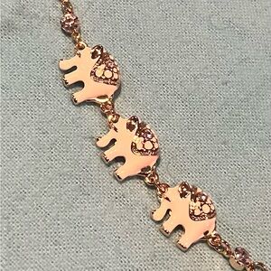 Cute elephant bracelet or anklet